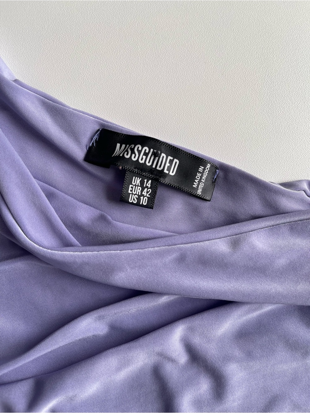 Missguided Lavender One-Shoulder Ruched Dress - Picture 2 of 4